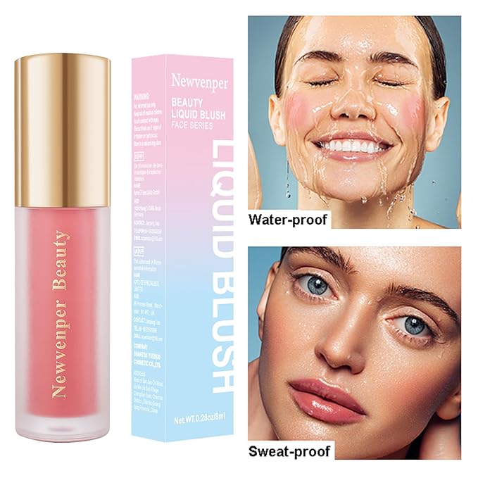 Face Blush with Brush Liquid Blush for Cheeks