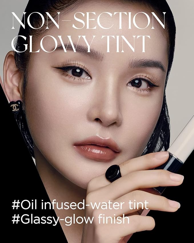 Non-Section Glowy Tint – 109 BITTER WINDS – Glass Lasting Transparent & Flexible Lip Makeup - Moisturizing Lip Stain for Glossy Finish – Buildable Lipstick for Fuller Looking Lip, 0.18 fl.oz.