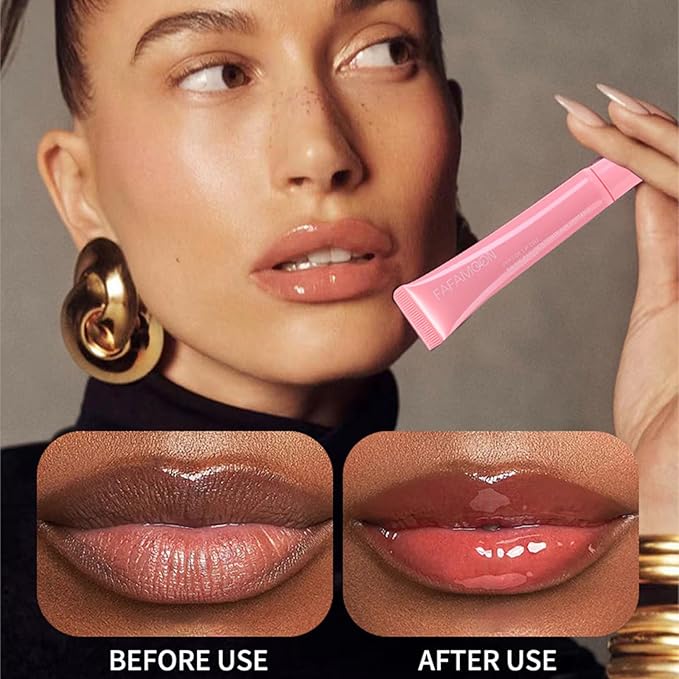 5 Colors Hydrating Lip Gloss, Shiny Jelly Lip Plumping Lip Balms, Long Lasting Nourishing Non-sticky Fresh Clear Smooth Lip Care