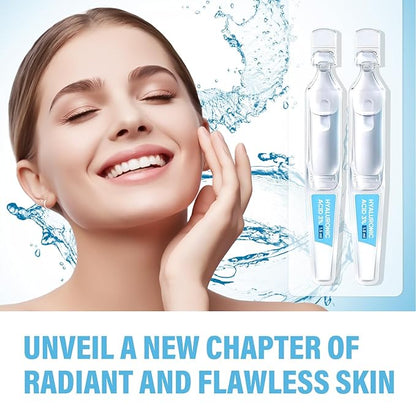 Ultra-Hydrating Serum, 3% Hyaluronic Acid Tube for Face Smoother Softer Skin, Pre-makeup Skin Care Hydrating Essence, 30 Pack