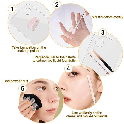 Acrylic Cosmetic Makeup Palette, Makeup Mixing Tray