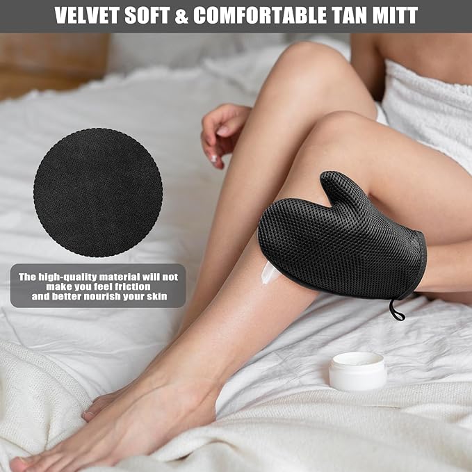 2 Pack Mesh Self Tanning Mitt Applicator-Self Tanner Mitt Applicator,Tanning Mitts Self Tanner Applicator Kit Self Tanning Glove for Self Tan Mitt Applicator Sunless Tanning Mitt for Self Tanner Glove