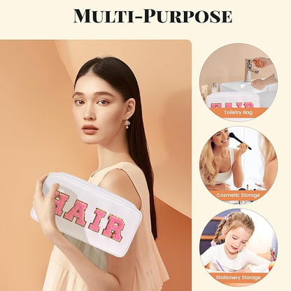 2pcs preppy makeup bags set,