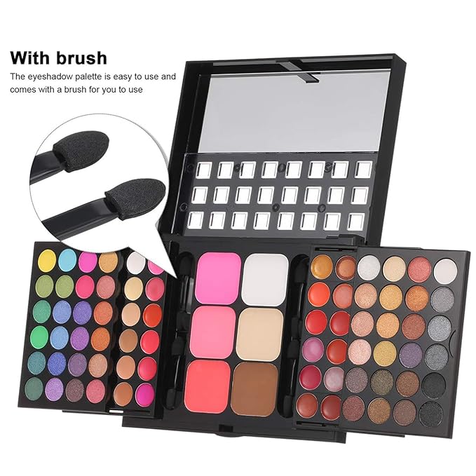 78 Color Makeup Palettes Kit, with 48 Pigmented