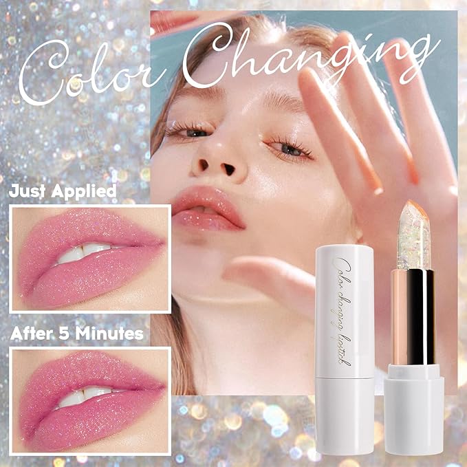 Purple Shimmer Lipstick,Ph Mood Magic Color Lipstick(5#)