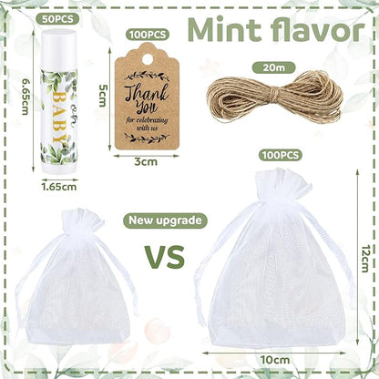 Demissle 50 Pcs Baby Shower Lip (Leaves)