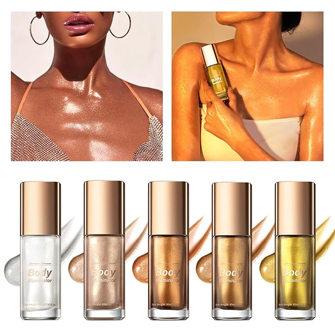 Moisturizing Body Luminizers 5 Colors Smooth and Shimmer Bronze Gold) 40ml