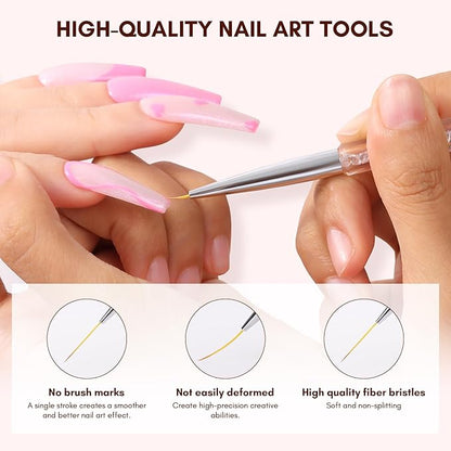Makartt double-ended nail art brushes