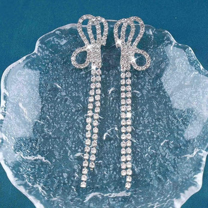 Vintage Crystal Chandelier Drop Earrings Long