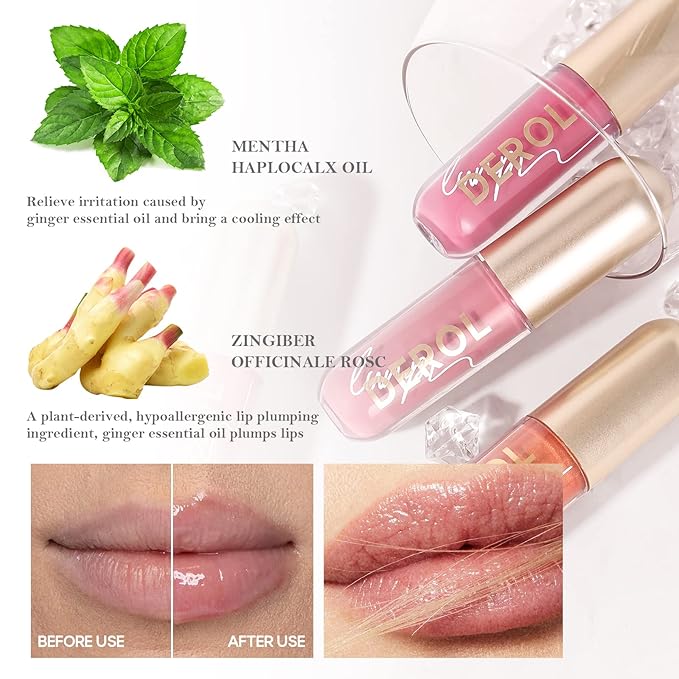 Lip Plumping Lip Gloss,Lip Plumper, Hydrating,