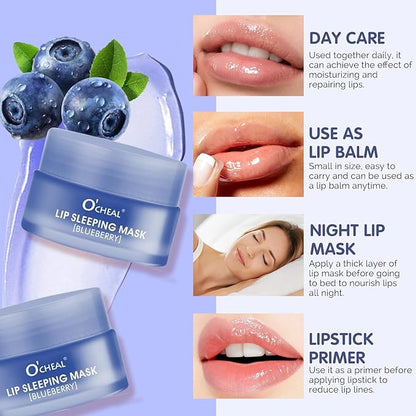Moisture Collagen Booster Lip Sleeping Mask (Blueberry)