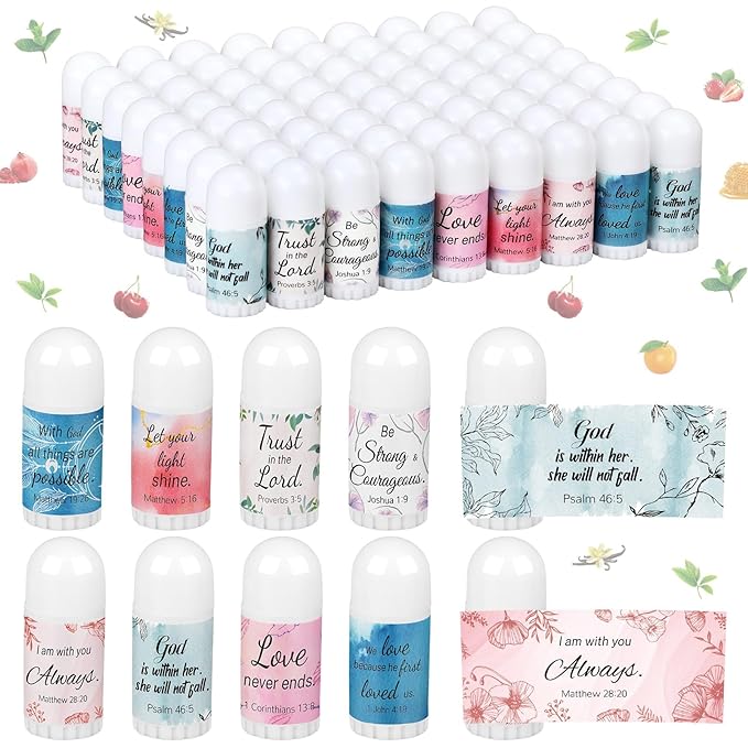 72 Pcs Mini Lip Balm Bulk All