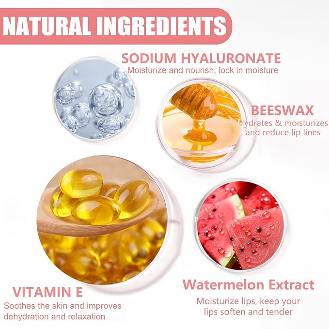 Bee Lip Balm Honey Pot,1Pcs Watermelon (Watermelon)