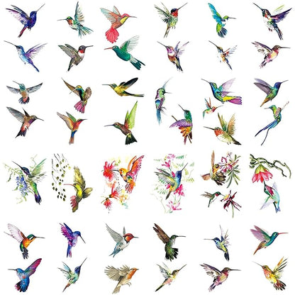 WEETUU 24 Sheets Hummingbird Temporary Tattoo for Women Stickers (T09)
