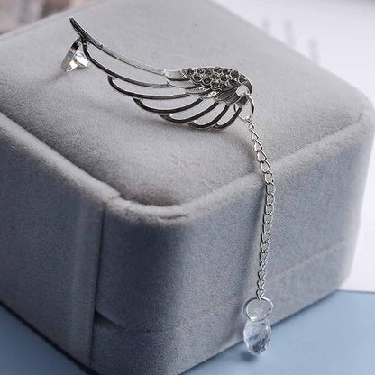 Boho Rhinestone Wing Ear Climbers Earrings
