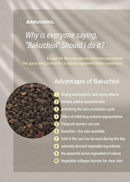 [FINDIVE OFFICIAL] Bakuchiol Toning Ampoule, 3% Bakuchiol, Plan-Based Retinal Alternative, Pure Vitamin C, Pure Vitamin E, Bisabolol, Brightning, Anti Wrinkle Serum, 1.01fl.oz