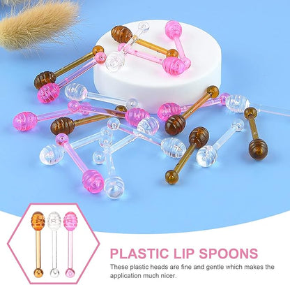 FOMIYES 30pcs Lip Balm Applicators Spoons