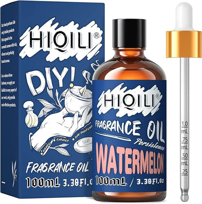 HIQILI Watermelon Essential Oil Plant Fruit Fragrance Oil for Candle Soap Perfume Making Room Scent Oil for Diffuser 3.38 Fl Oz Halloween Thanksgiving
