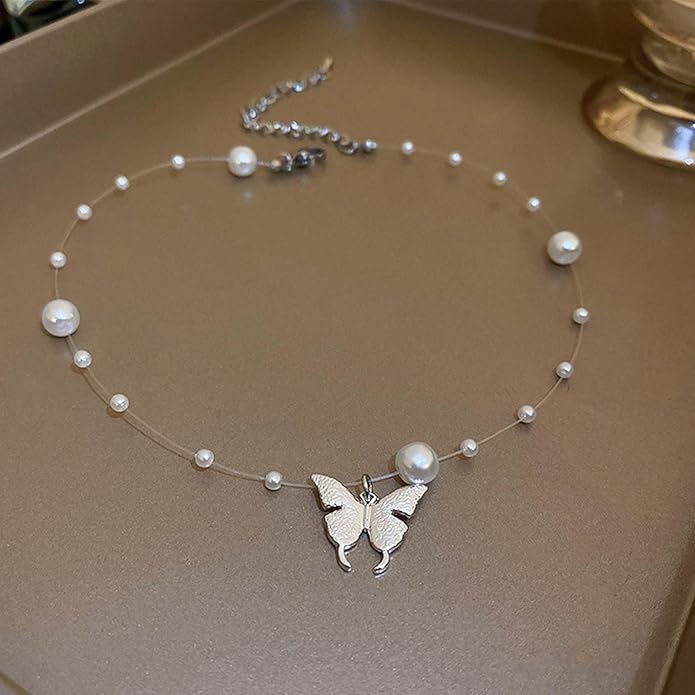 Boho Butterfly Pendant Necklace Choker Vintage