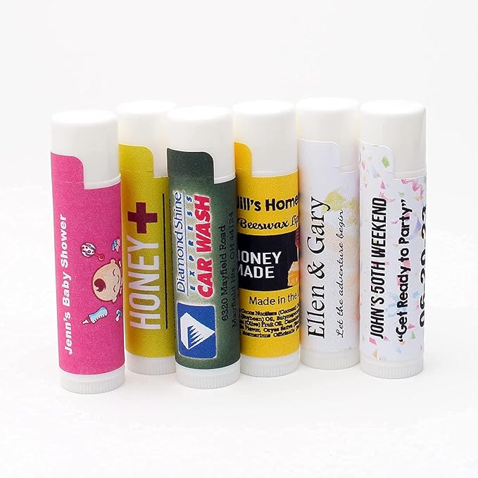 Natural Lip Balm Bulk, Customizable, 50 Children