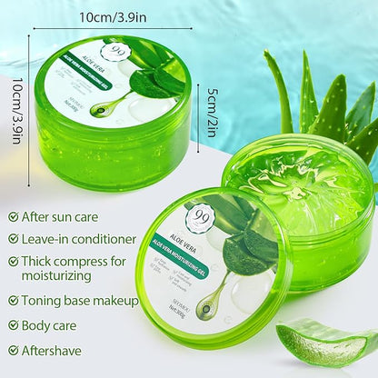 4 Pcs Organic Aloe Vera Gel Fresh Aloe Gel Moisture Hydrates Moisturizing Aloe Vera for Face Body