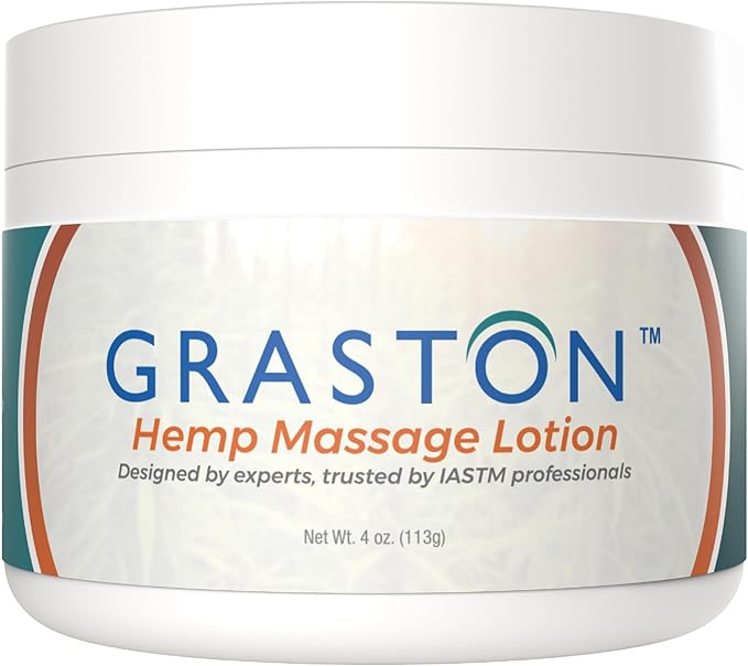 Graston Hemp Massage Lotion 4oz – Hydrating Hemp Lotion for Pain Relief, Relaxation & Soft Skin - Pack of 1