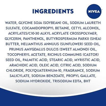 NIVEA Shea Butter Nourishing Body Wash, Moisturizing Body Wash for Dry Skin, 20 Fl Oz Bottle (Pack of 2)