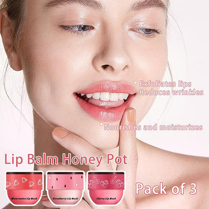 3 PCS Bee Lip Balm Honey Wrinkle