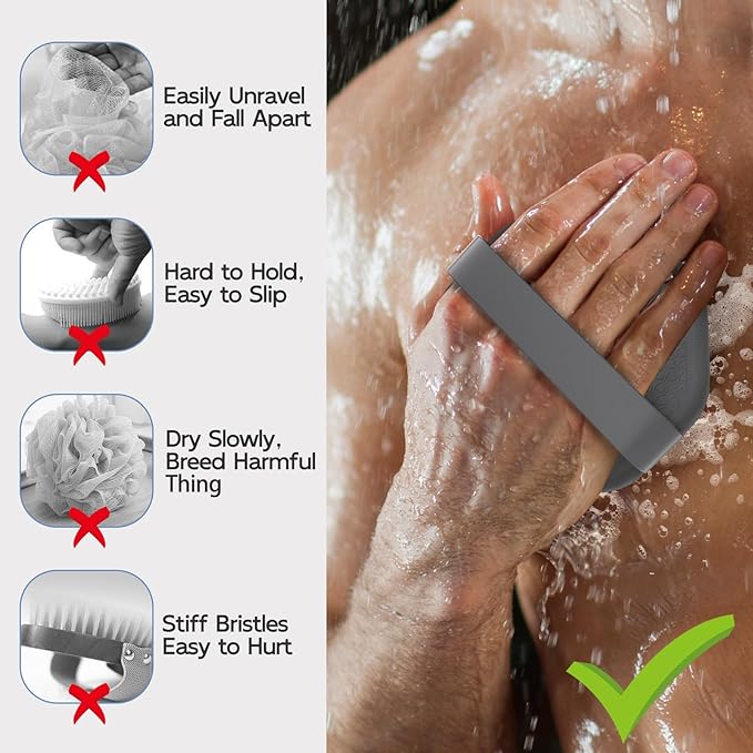 Silicone body scrubber, exfoliating body