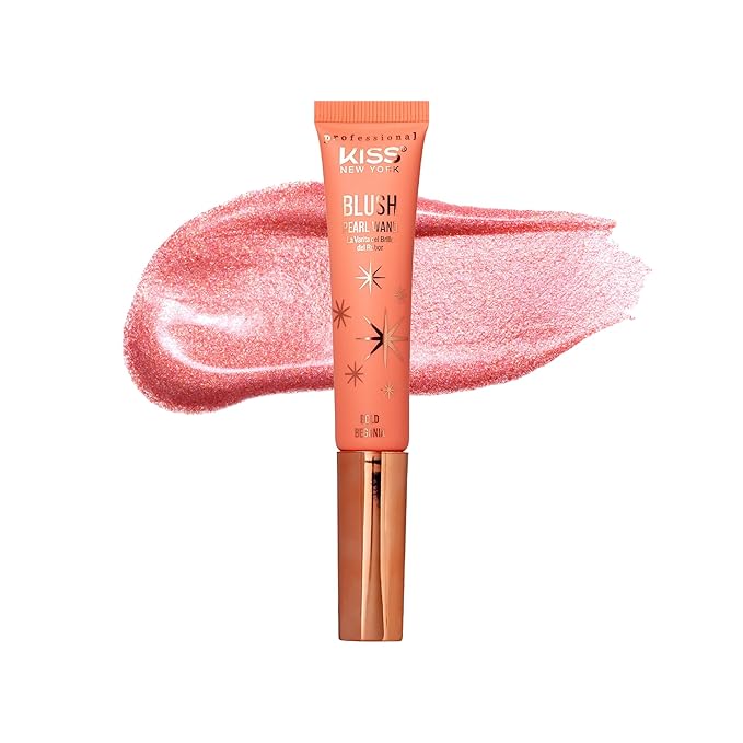 Kiss New York Professional Pearl Liquid Blush Beauty (Bold Begonia)