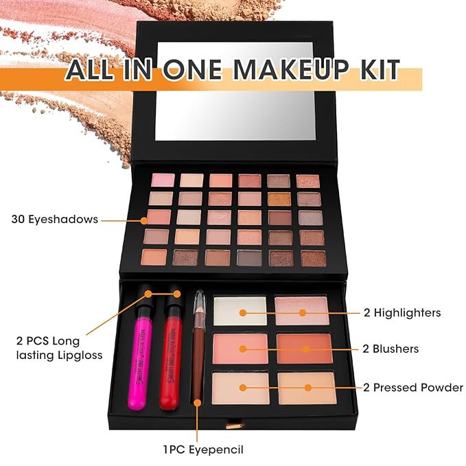 All in One Makeup Kit,Makeup Palette Includes 30