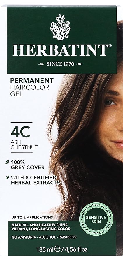 Herbatint Permanent Haircolor Gel, 4C