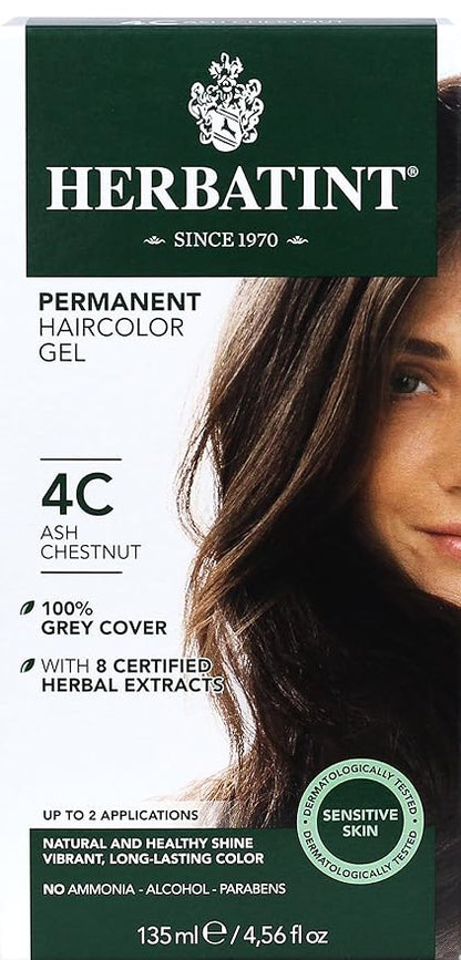 Herbatint Permanent Haircolor Gel, 4C