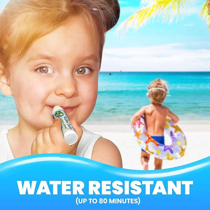 Rubber Ducky | Lip Sunscreen SPF 44, Vegan Lip Balm for Kids with Vitamin E, UV Lip Balm with SPF 44 for Sensitive Lips | Water Resistant, Untinted, Vanilla | Broad Spectrum Lip Protection Sunscreen