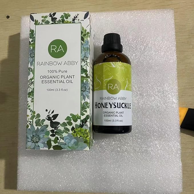 Honeysuckle Essential Oil (100ML), 100% Pure Natural Organic Aroma Honeysuckle Oil for Diffuser, Massage, Skin Care, Yoga