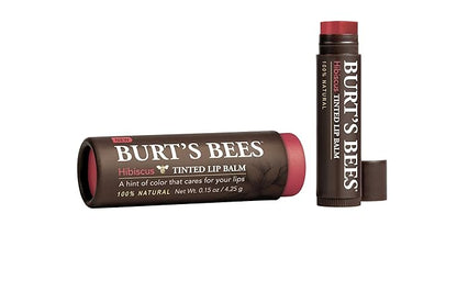 Burt's Bees Tinted Lip Balm, Hibiscus,