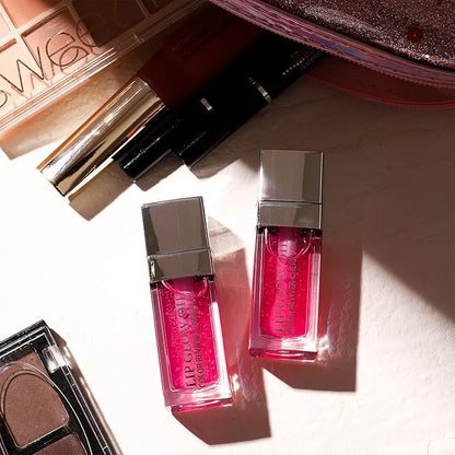 2 PCS Plumping Lip Glow Oil(CHERRY), Clear Tinted Lip Gloss Set, Moisturize Nourish and Enhance Your Lips with a Natural Long-Lasting Shine - Perfect for Any Occasion