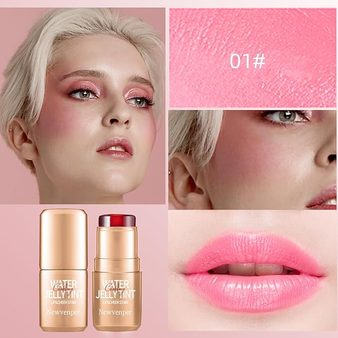 2PCS Jelly Blush Stick, Multi-Purpose Lip & Cheek