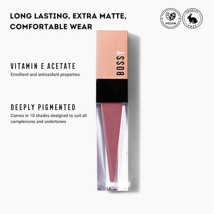 Power Woman Essentials Liquid Matte Lipstick, Highly Pigmented, Highly