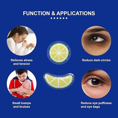 ZNÖCUETÖD Bundle of Gel Beads Ice Face Mask for Headaches, Puffy Eyes, Redness, Migraines and Gel Ice Pack Reusable Cooling Eye Pads and Under Patches