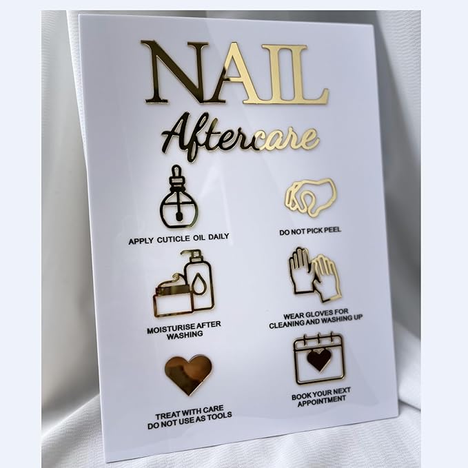 Nails Aftercare 3D Acrylic Sign