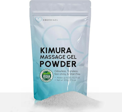 Japanese Nuru Massage Gel Powder 500g | Slippery, Odorless, Tasteless, and Stain-Free | Made in Japan | Paraben, & Glycerine Free | Fragrance-Free | Makes 13.2 gal/ 50L | Vegan