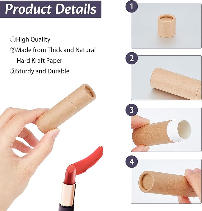 NICENEEDED 10 PCS Paperboard Lip Balm