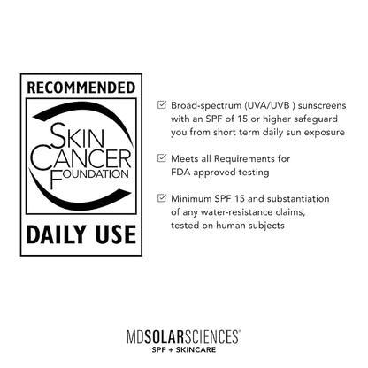 MDSolarSciences Face and Body Sunscreen, SPF 50, Mineral Sunscreen for Kids and Adults, Water-Resistant Up to 80 Minutes, Broad Spectrum UV Protection, 3.4 Fl Oz