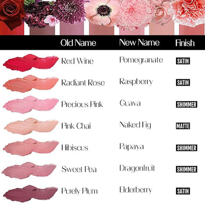 Organic Lipstick 100% Natural Hydrating Antioxidant-Rich, Made in Organic