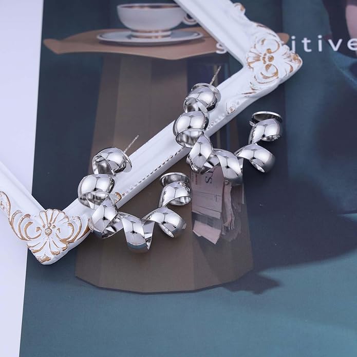 Vintage Exaggerated Irregular Circle Earrings Twist