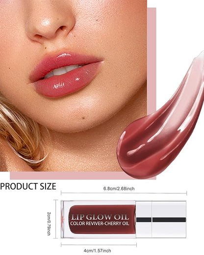 Lip Glow Oil, Mahogany, Lip Care Gift