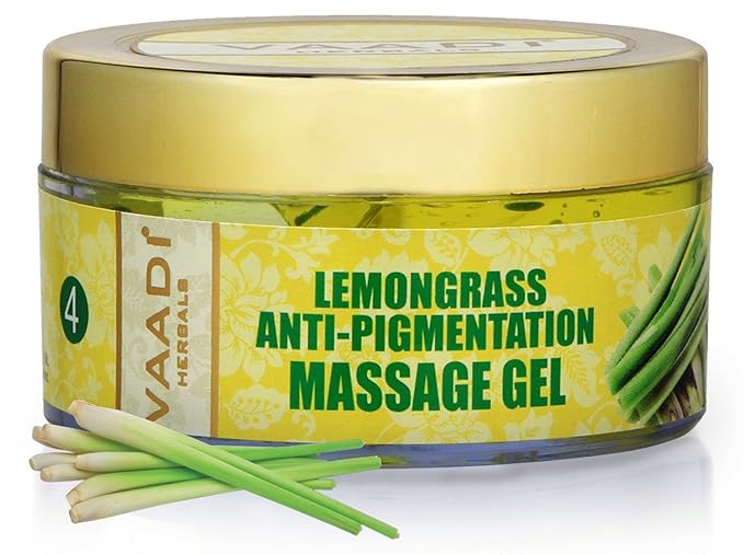 Vaadi Herbals Massage Gel - All Natural Herbal Gel - 50 Grams - (Lemongrass Anti-Pigmentation Massage Gel)