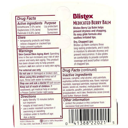 Blistex Medicated Berry Balm SPF 15 oz