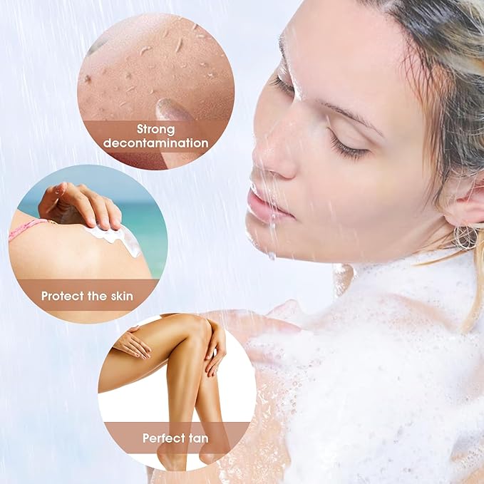 Self Tanning Mitt Applicator Kit, Bronze Tan Self Tanning Mitt Self Tanner Mitt With Thumb Machine Washable and Reusable Back Applicator Mitt, Ultra Soft and Streak Free(Black)